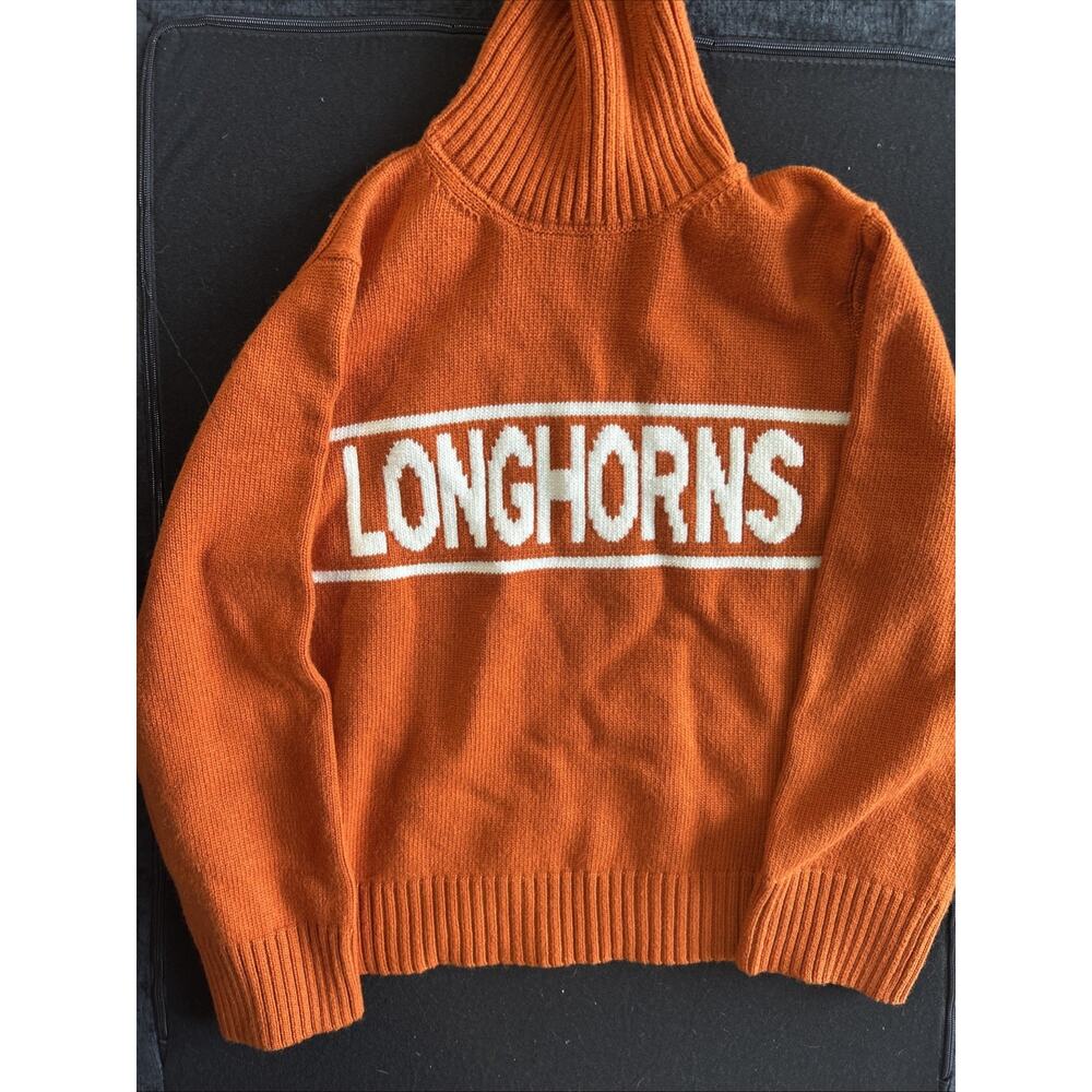 Texas Longhorns Burnt Orange Cropped Turtleneck Sweater Women’s L Boutique NWT